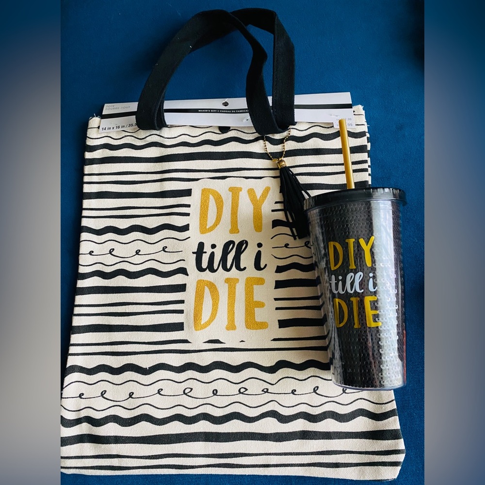 DIY Canvas Tote and Tumbler